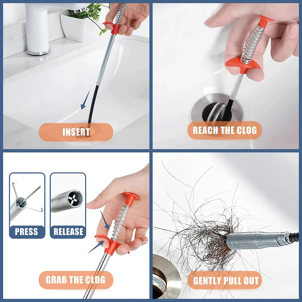 Drain Cleaner Tool Set